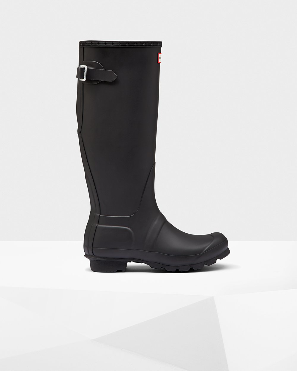 Women Hunter Original Back Adjustable | Tall Rain Boots Black | NZ-60493-STVA